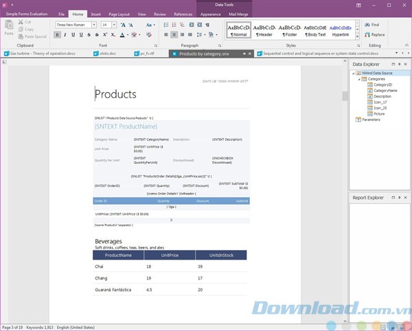 Giao diện của Simple Forms