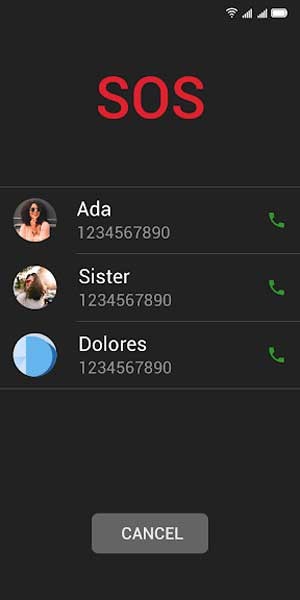Sử dụng cuộc gọi SOS trong tình huống khẩn cấp
