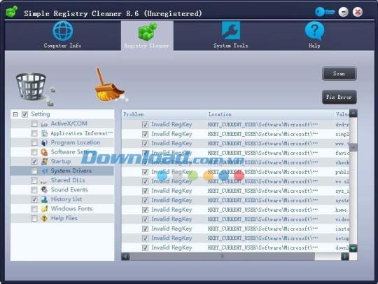 Simple Registry Cleaner