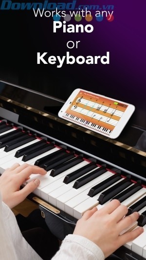 Ứng dụng phù hợp với mọi loại đàn và loại bàn phím