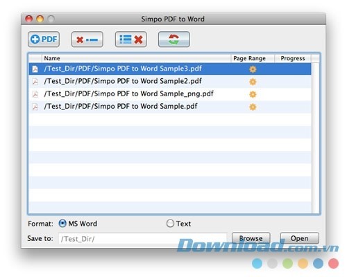 Hướng dẫn sử dụng Simpo PDF to Word cho Mac