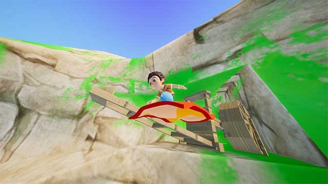 Tấm thảm bay cho phép Sinbad di chuyển trên không và tương tác với nhiều đồ vật