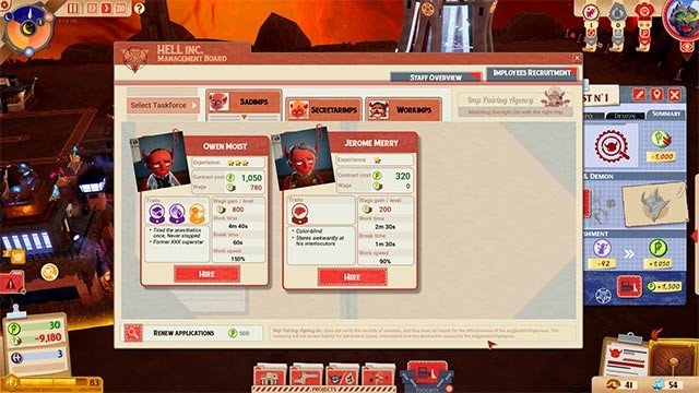 Điều hành đám nhân viên để kiểm soát các linh hồn và phát triển đế chế địa ngục hùng mạnh