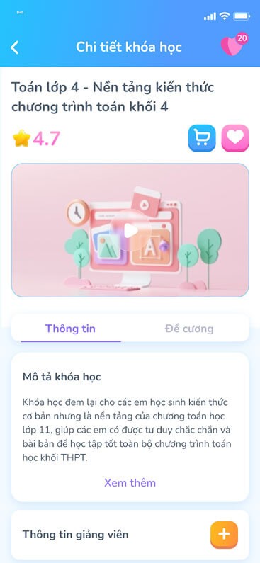 Khóa học trên SISAP Học sinh