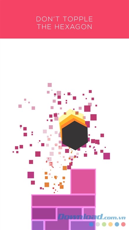 Giữ thăng bằng cho khối hình lục giác trong game vui miễn phí Six cho máy tính và Windows Phone