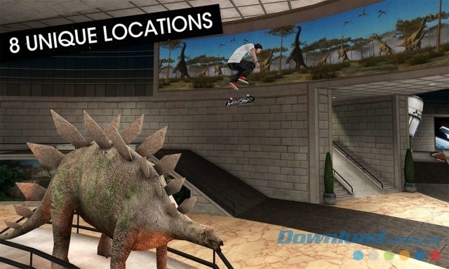 Khám phá 8 địa điểm trượt ván độc đáo trong game thể thao miễn phí Skateboard Party 3