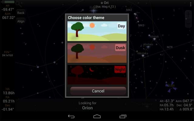 Ứng dụng SkEye for Android có nhiều theme đa dạng