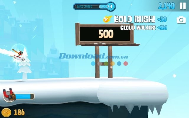 Những màn đua đỉnh cao trong game Ski Safari 2