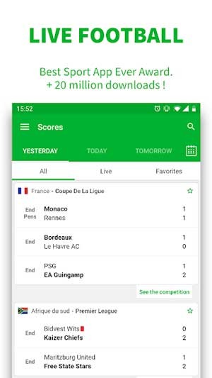 Skores từng giành giải thưởng về app bóng đá với hơn 29 triệu lượt tải