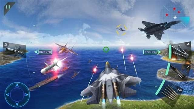 Tham gia vào các cuộc không kích mạo hiểm trong Sky Fighters 3D