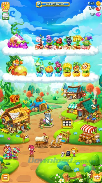 Giao diện chính của Sky Garden Paradise