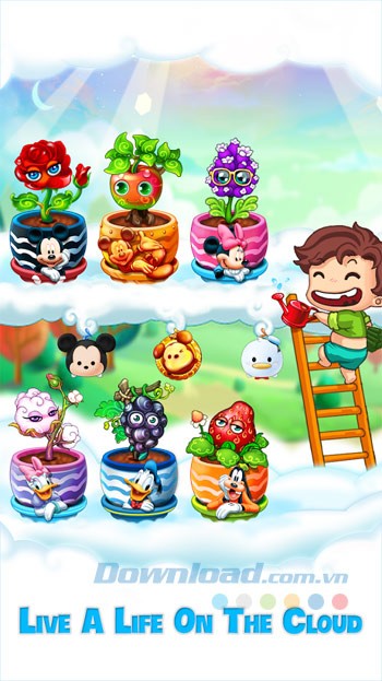 Lên Level trong game Sky Garden Paradise