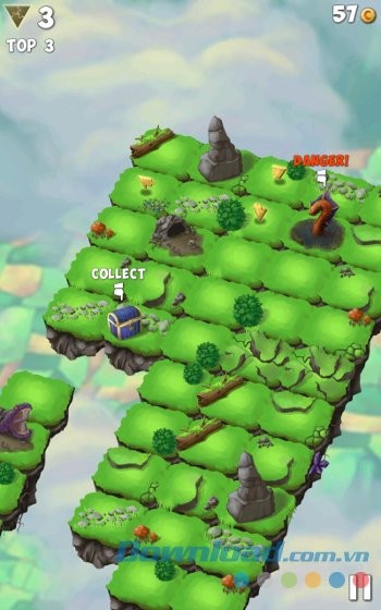 Vương quốc bầu trời trong game Sky Hop Saga