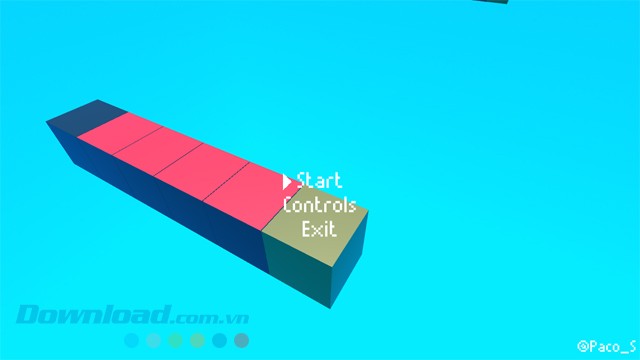 Main menu với vài tùy chọn cơ bản của game giải đố cho máy tính Sky Puzzles