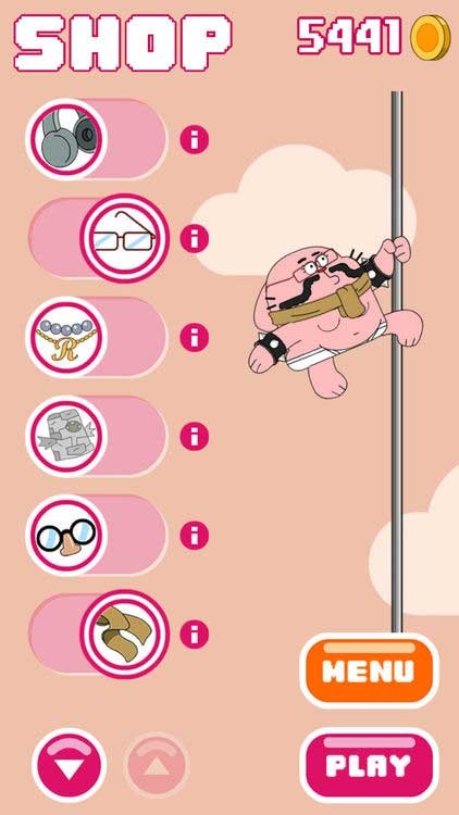 Ghé vào cửa hàng trong Sky Streaker - Gumball và sắm các phụ kiện hữu ích