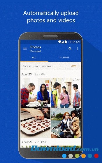 OneDrive tự động tải lên dữ liệu