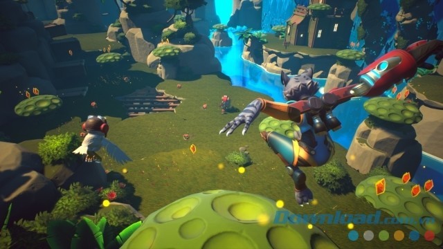 Thực hiện nhiều pha bay nhảy hoành tráng trong game phiêu lưu hành động mới Skylar & Plux: Adventure On Clover Island cho máy tính