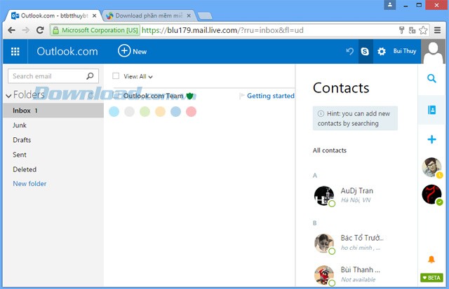Skype cho Outlook.com