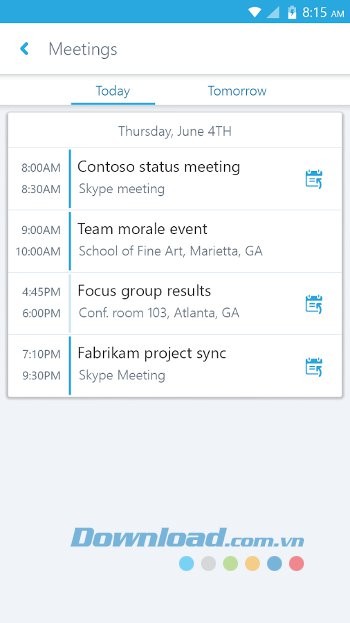 Quản lý lịch trình cuộc họp