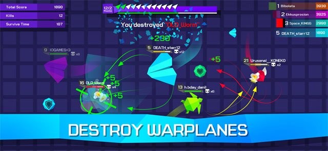 Phá hủy máy bay của người chơi khác