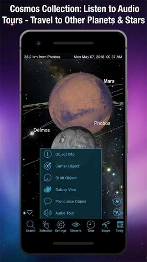 Du hành đến các hành tinh cùng hướng dẫn viên điện tử của app