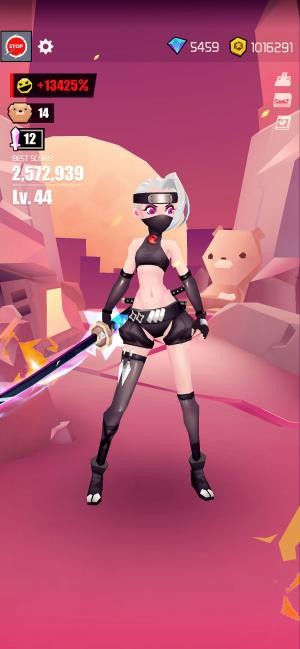 Bạn vào vai cô nàng dũng cảm Doris chiến đấu với Jokers trong game Slash Girl