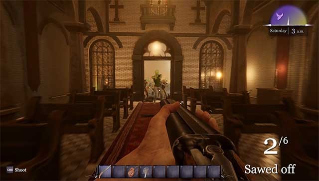 Chiến đấu với xác sống trong game Sleep Well Cemetery