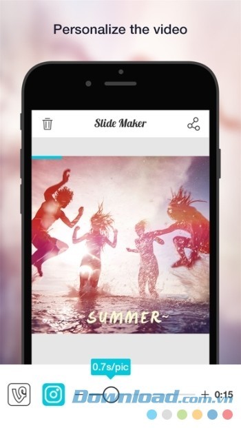 Slide Maker cho iOS biến mọi bức ảnh của bạn thành một đoạn video vô cùng độc đáo