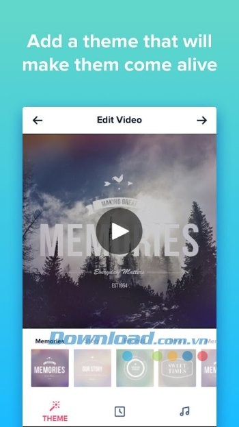 Chọn theme video trình chiếu