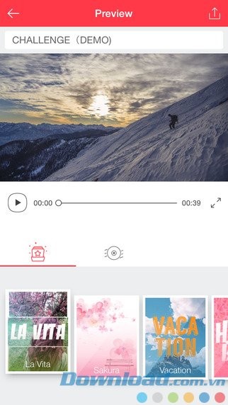 Chọn theme có sẵn