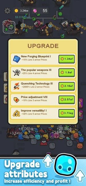 Nâng cấp các thuộc tính để tăng hiệu quả sản xuất