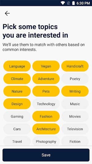 Tìm bạn qua thư dựa trên sở thích