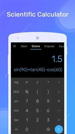 Tính năng Máy tính khoa học có thể giải nhiều loại toán đa dạng
