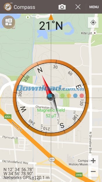 Smart Compass tích hợp Google Maps