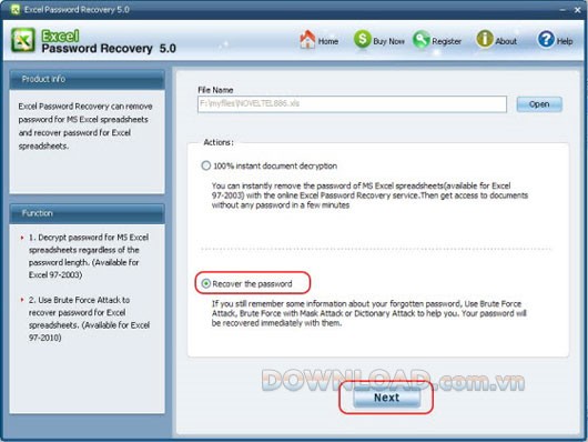 Excel Password Recovery