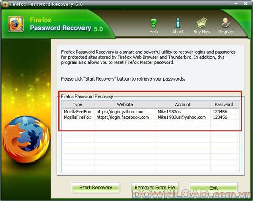 Smart Key Firefox Password Recovery