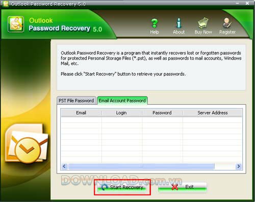 Outlook Password Recovery