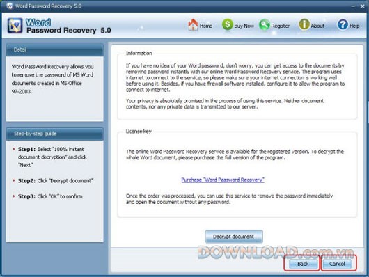Word Password Recovery
