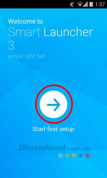 Giao diện khởi động ứng dụng Smart Launcher 3
