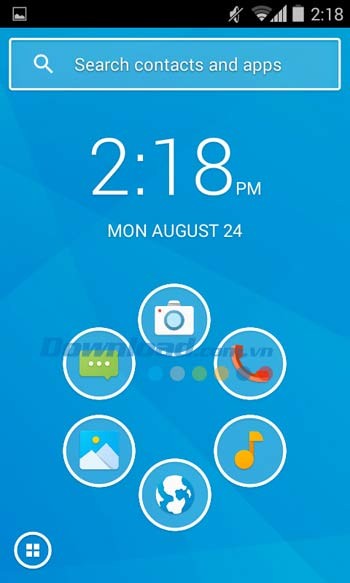 Màn hình chủ sau khi cài đặt Smart Launcher 3