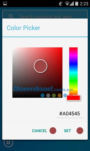 Thay đổi màu sắc đồng hồ trong Smart Launcher 3
