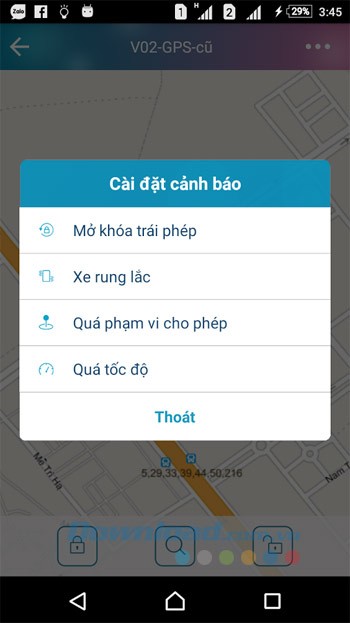 Thiết lập cảnh báo