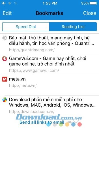 Quản lý dấu trang