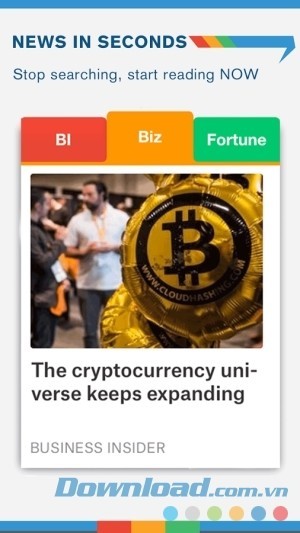 Đọc tin trên SmartNews cho Android không phải tìm kiếm quá nhiều