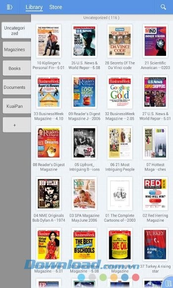 Thư viện sách trên SmartQ Reader