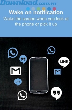 Tự bật màn hình khi có thông báo