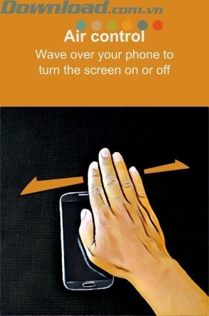 Vẫy tay trước màn hình để bật