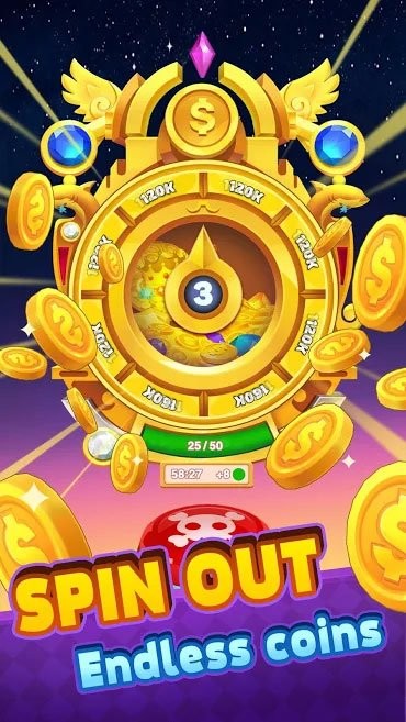 Xoay vòng quay may mắn để nhận được số vàng khổng lồ