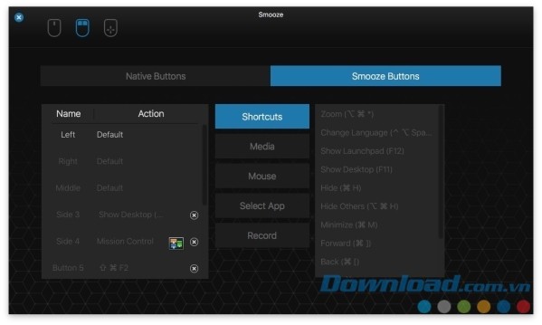 Smooze cho Mac là tiện ích hệ thống chứa rất nhiều chức năng hữu ích