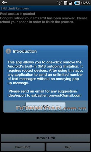 SMS Limit Remover for Android